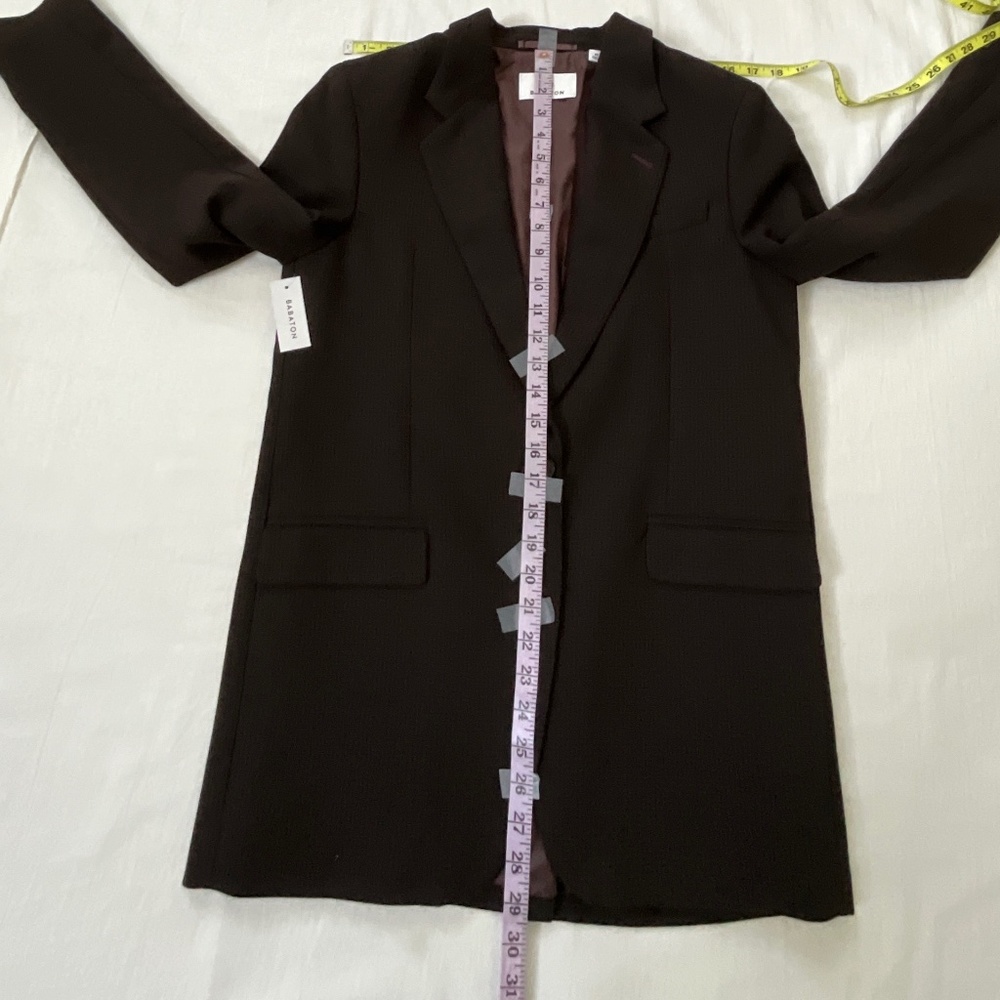 NWT ARITZIA Babaton New Agency Millie Blazer Brown Black XS - Picture 9 of 14